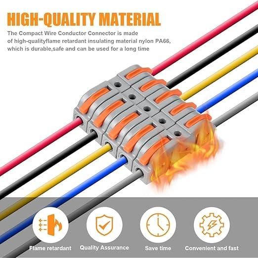 Lever Wire Cable Connectors Pack of 10