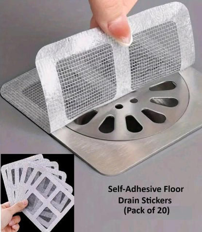 Self-Adhesive Floor Drain Stickers (Pack of 20)